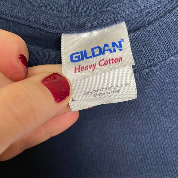 Gildan Federal Fitness Graphic Crewneck Short Sleeve Tee Blue White Navy L - Picture 3 of 6